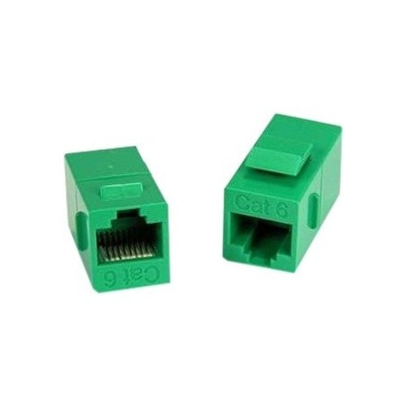 Unirise Usa Cat6 Rj45 Keystone In-Line Coupler, Grn C6-CPLR-GRN